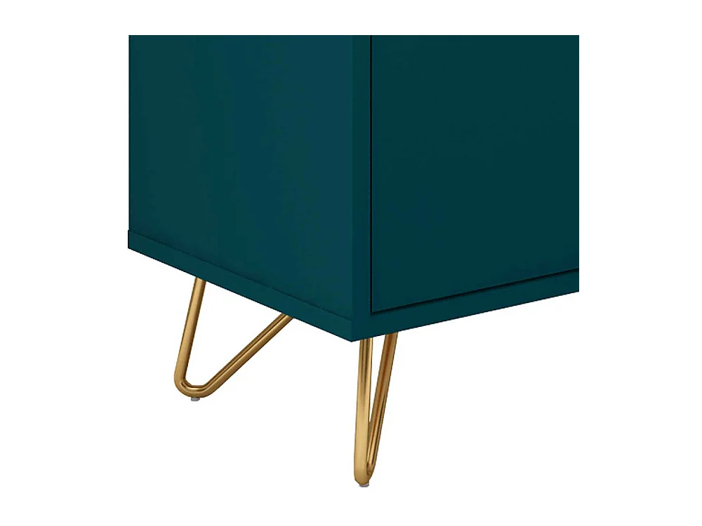 Wohnzimmerkommode in Petrol und Goldfarben 150 cm breit