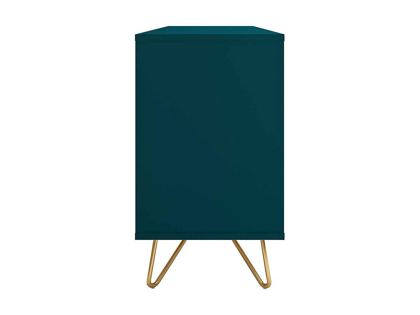 Wohnzimmerkommode in Petrol und Goldfarben 150 cm breit