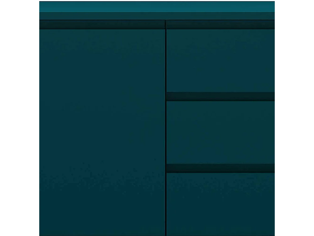 Wohnzimmerkommode in Petrol und Goldfarben 150 cm breit