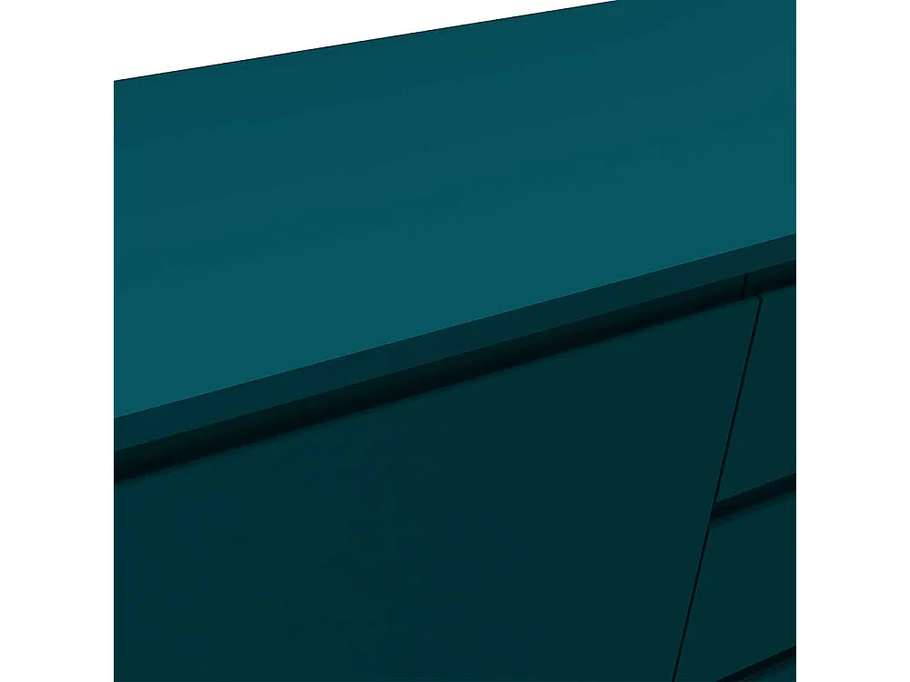 Wohnzimmerkommode in Petrol und Goldfarben 150 cm breit