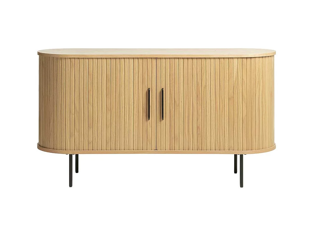 Schiebetüren Sideboard im Skandi Design Vierfußgestell aus Metall