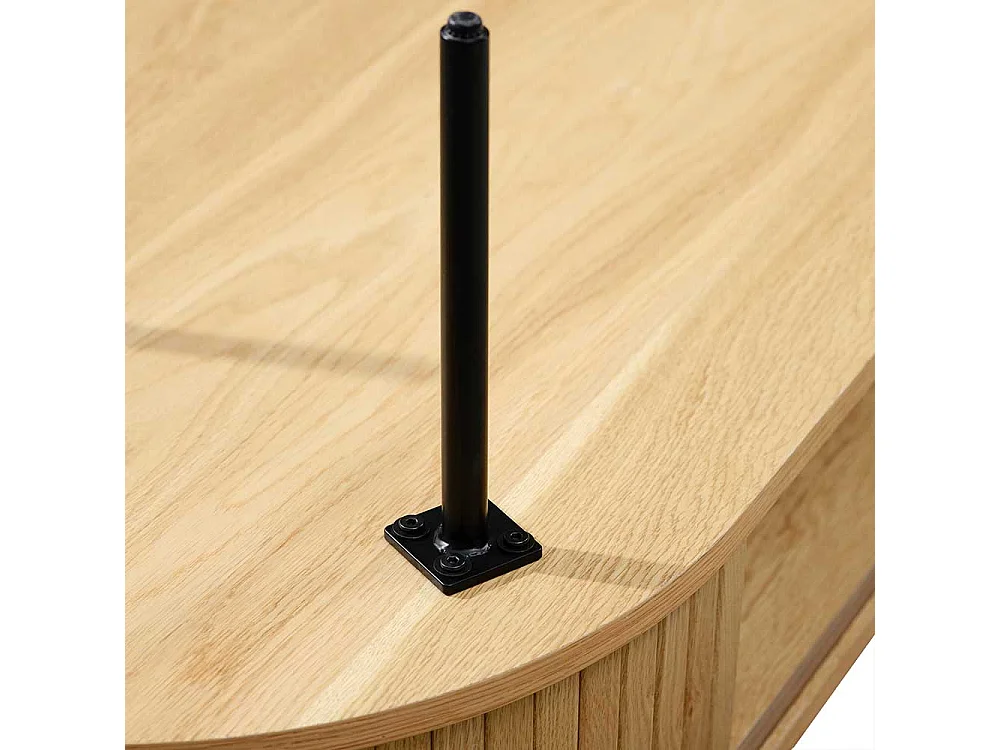 Schiebetüren Sideboard im Skandi Design Vierfußgestell aus Metall