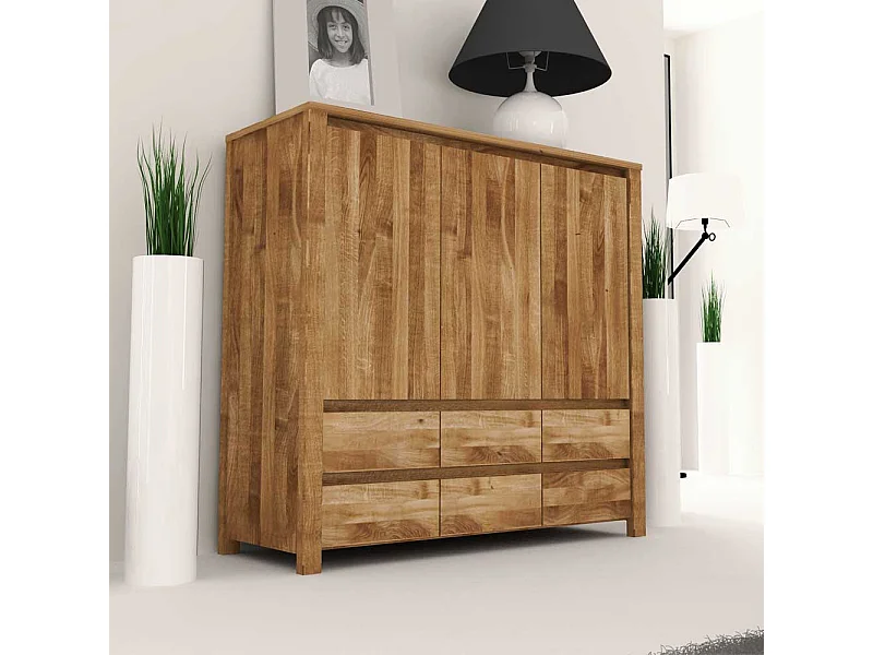 Esszimmer Anrichte aus Wildeiche Massivholz 115 cm