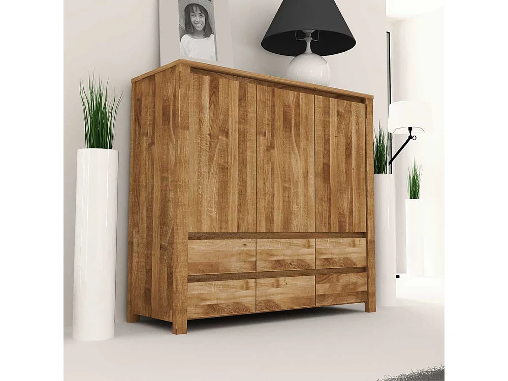 Esszimmer Anrichte aus Wildeiche Massivholz 115 cm