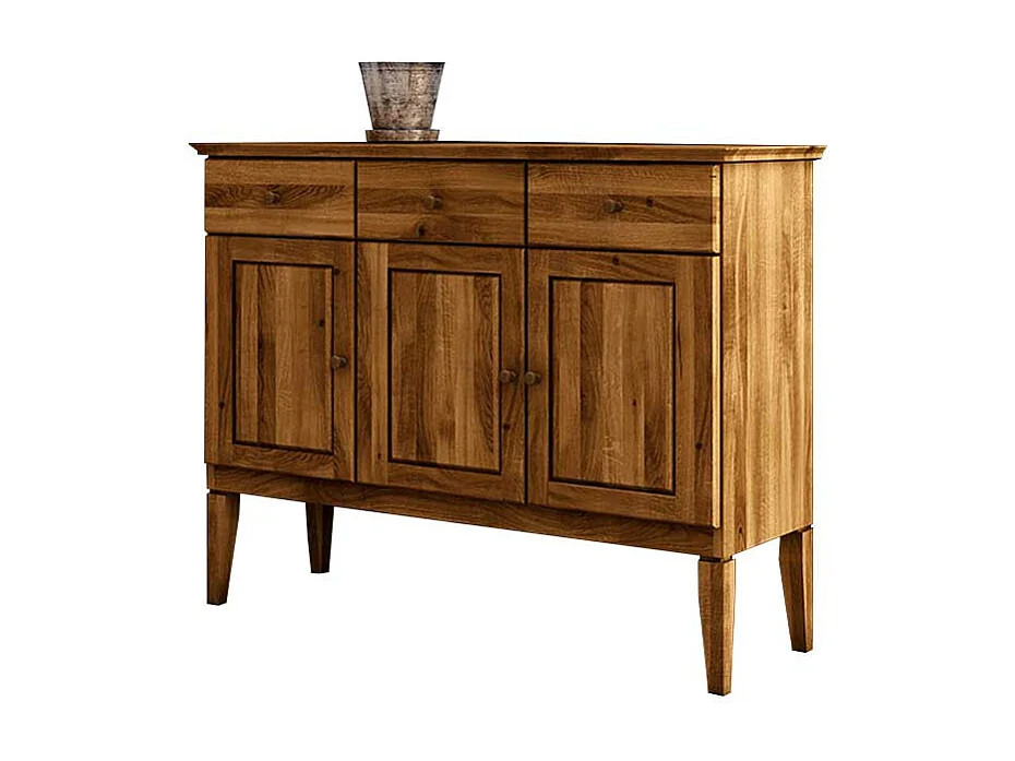 Wohnzimmer Sideboard aus Wildeiche Massivholz Landhaus