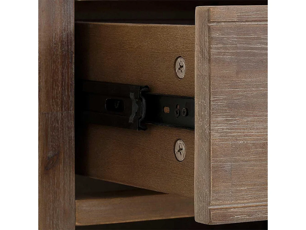 Esszimmersideboard in Akazie White Wash massiv Vintage Design