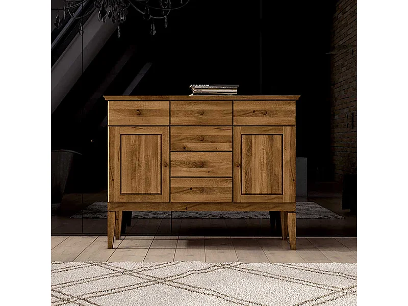 Anrichte aus Wildeiche Massivholz 100 cm hoch