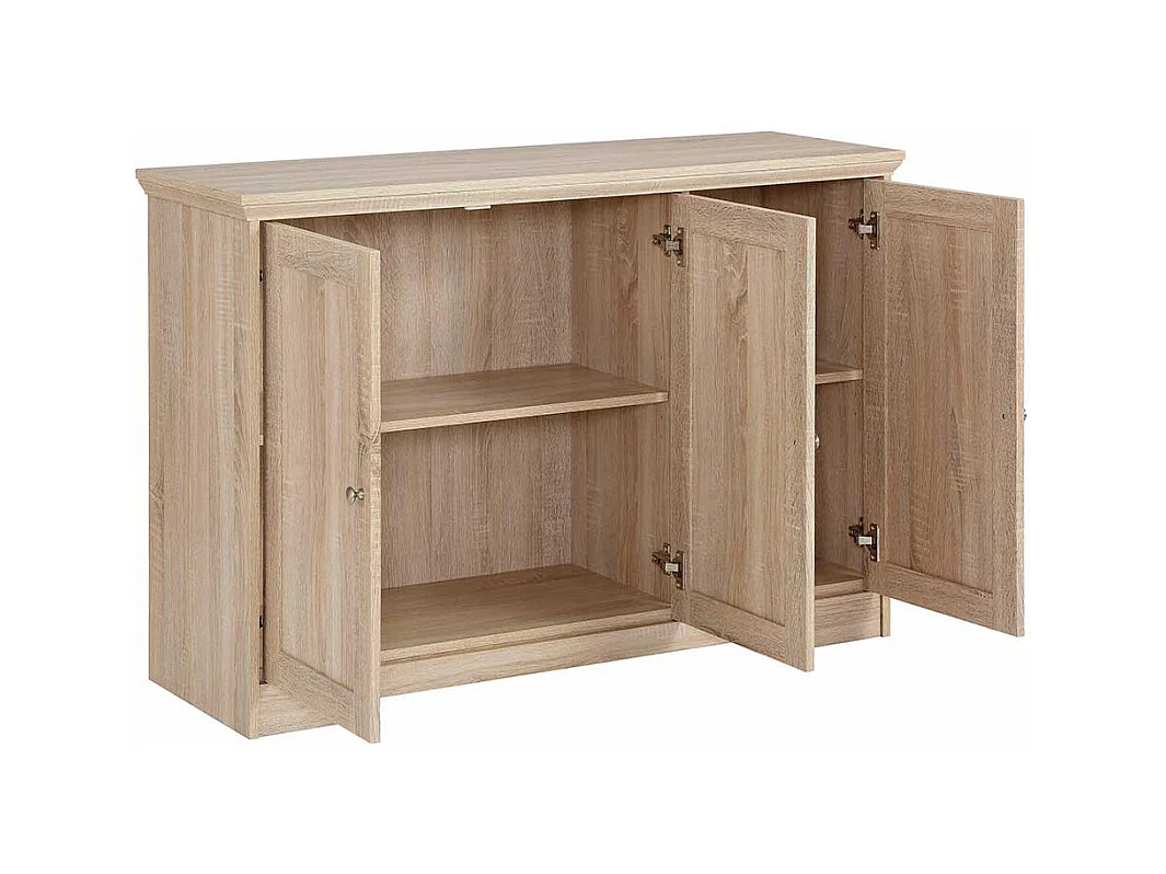 3 türiges Sideboard in Eichefarben 120 cm breit