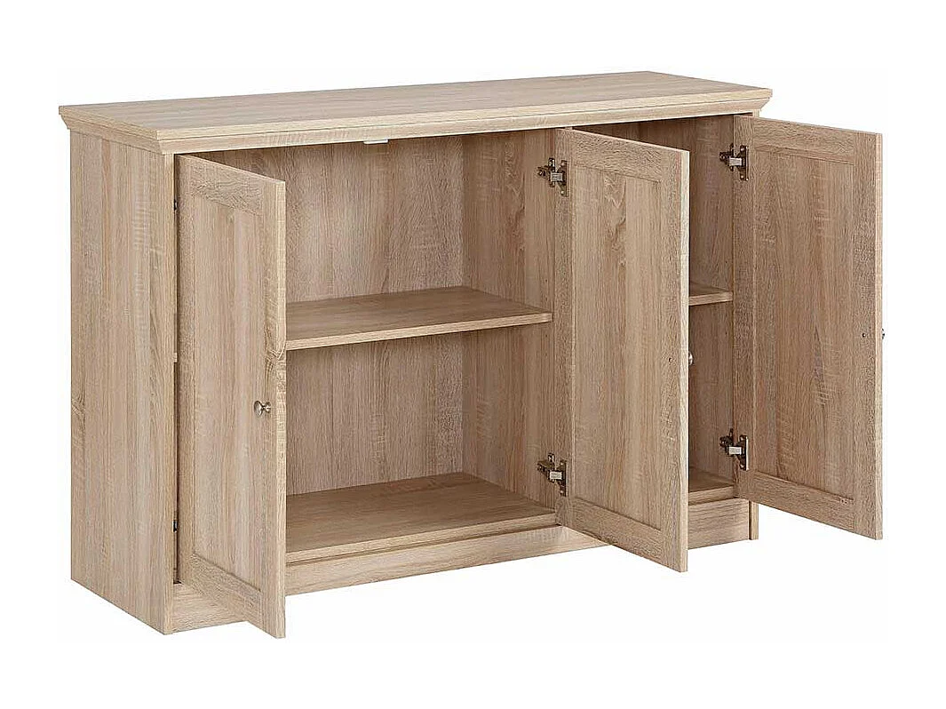 3 türiges Sideboard in Eichefarben 120 cm breit
