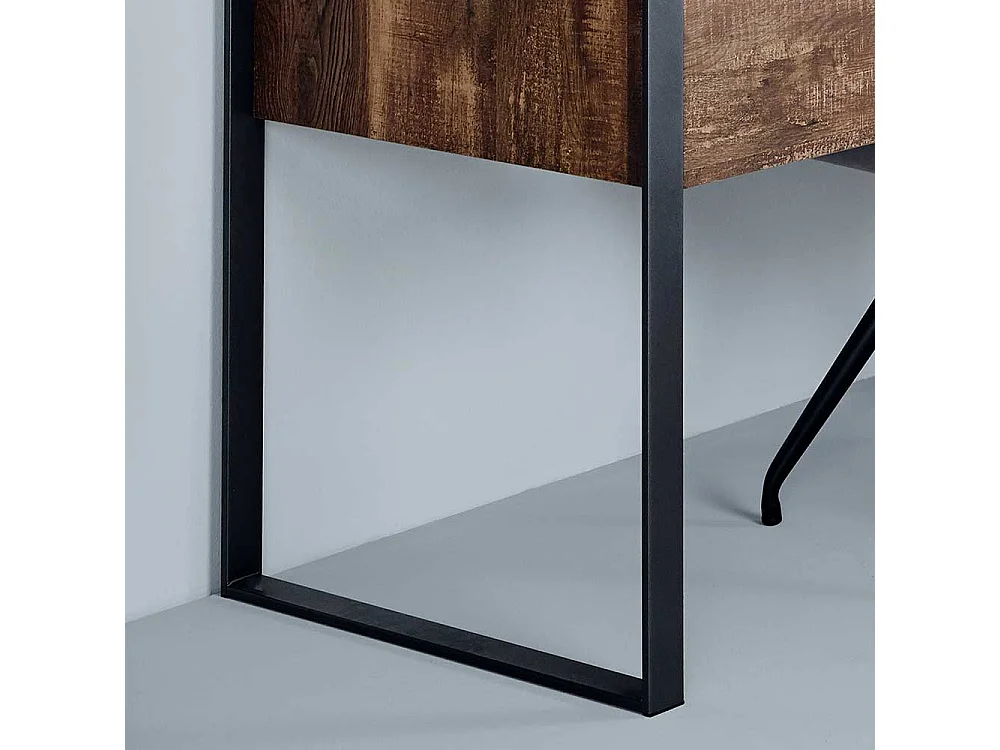 Flur Sideboard in Eiche dunkel und Schwarz 180 cm breit