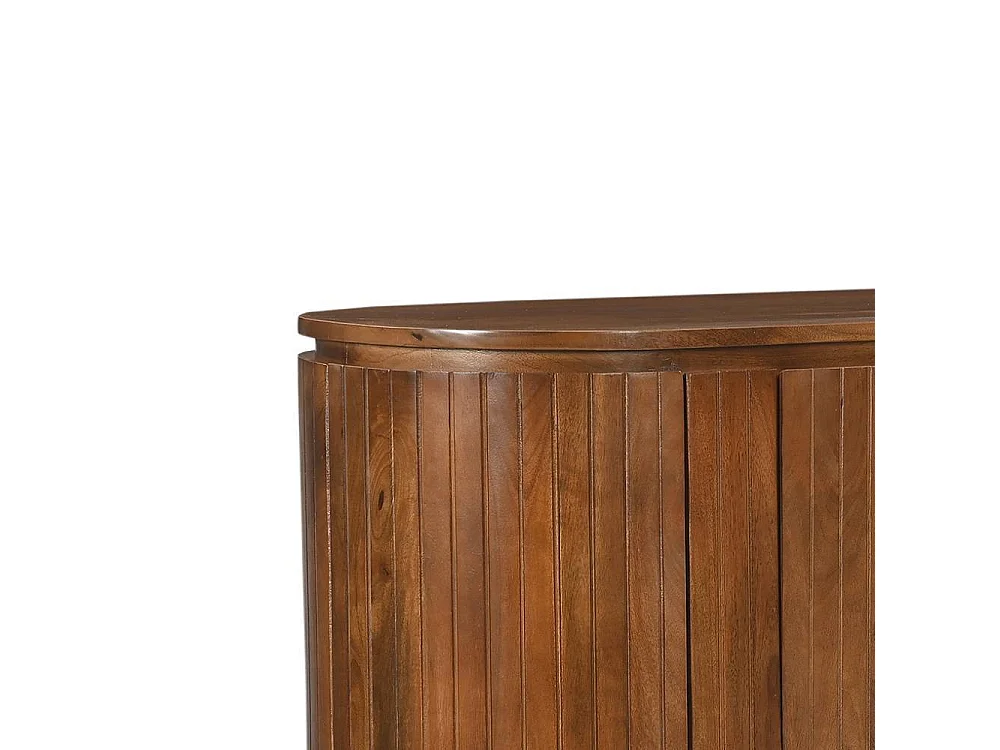 Esszimmersideboard Massivholzkommode 4 türig in ovaler Form