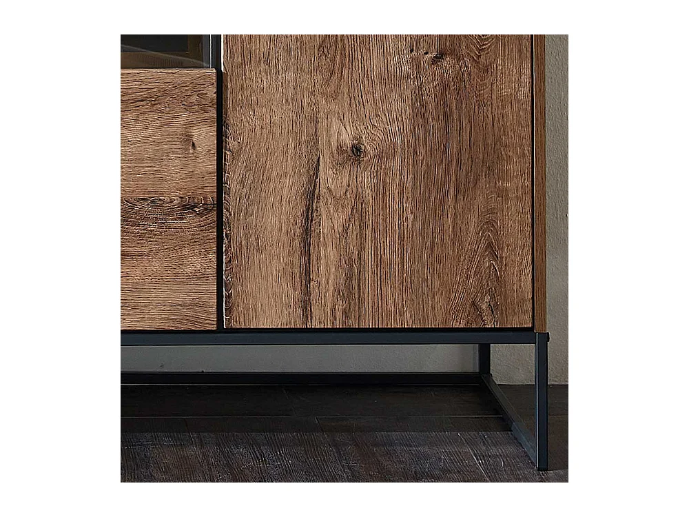 Design Sideboard in Eiche dunkel Optik 175 cm breit