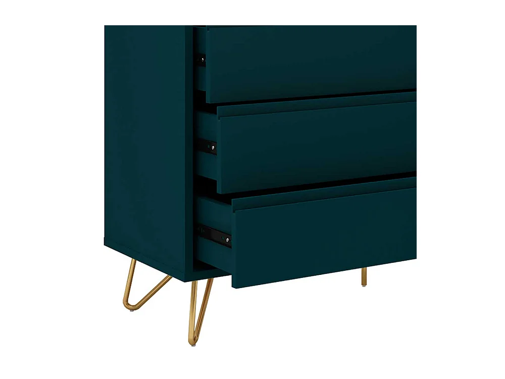Esszimmersideboard in Dunkelblau und Gold Skandi Design