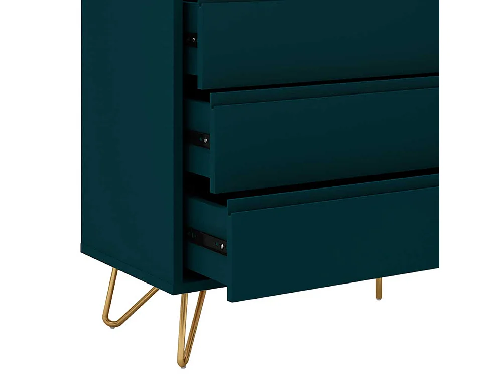 Esszimmersideboard in Dunkelblau und Gold Skandi Design