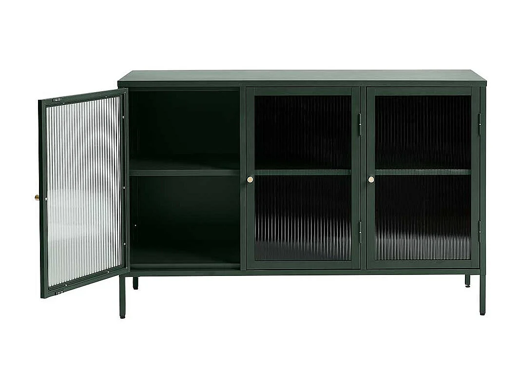 Glastüren Sideboard in Dunkelgrün modernem Design