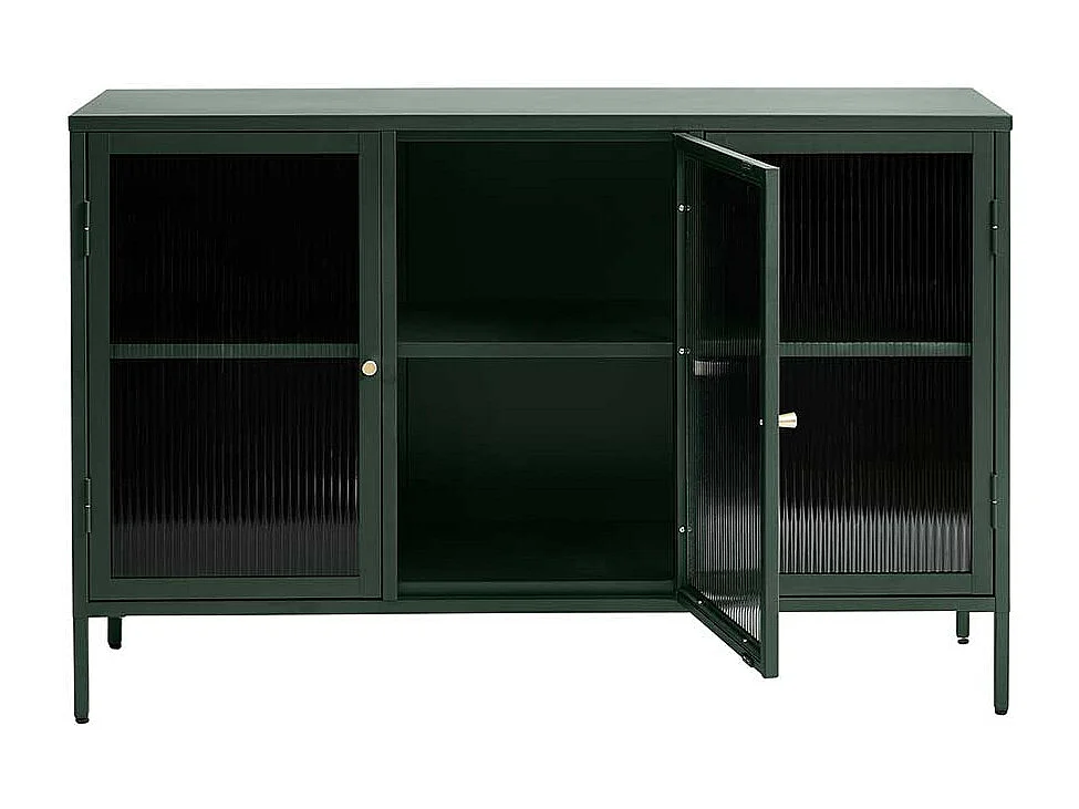 Glastüren Sideboard in Dunkelgrün modernem Design