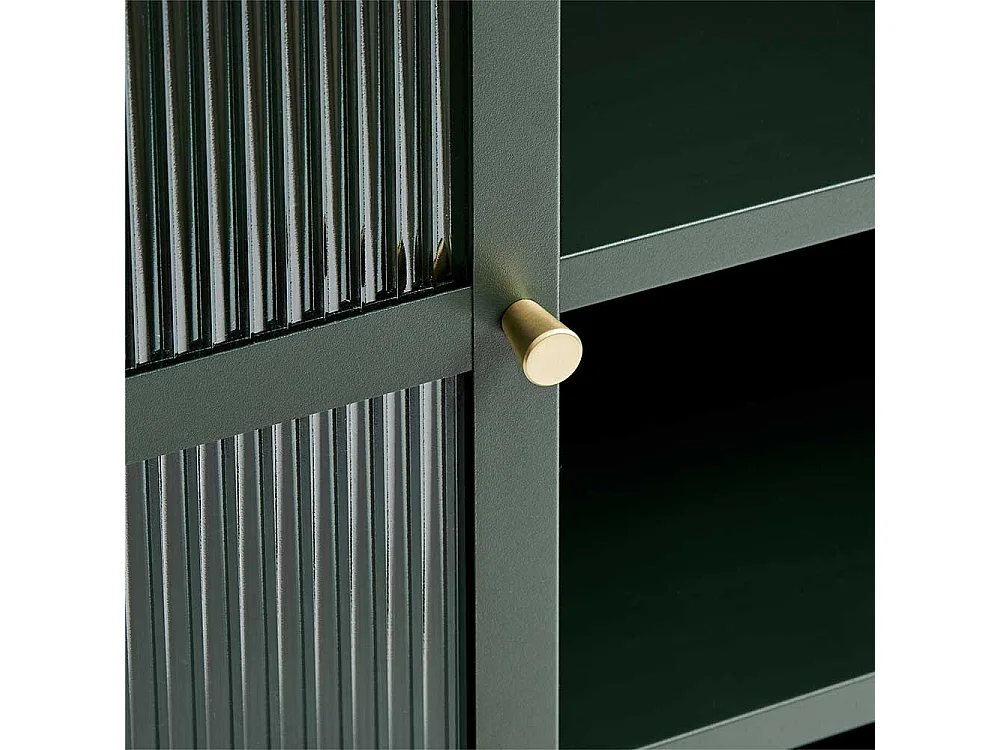 Glastüren Sideboard in Dunkelgrün modernem Design