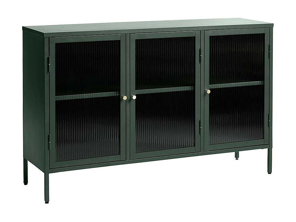 Glastüren Sideboard in Dunkelgrün modernem Design