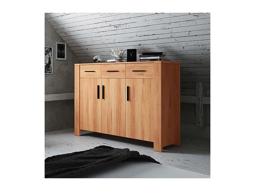Sideboard aus Kernbuche Massivholz 3 T�ren