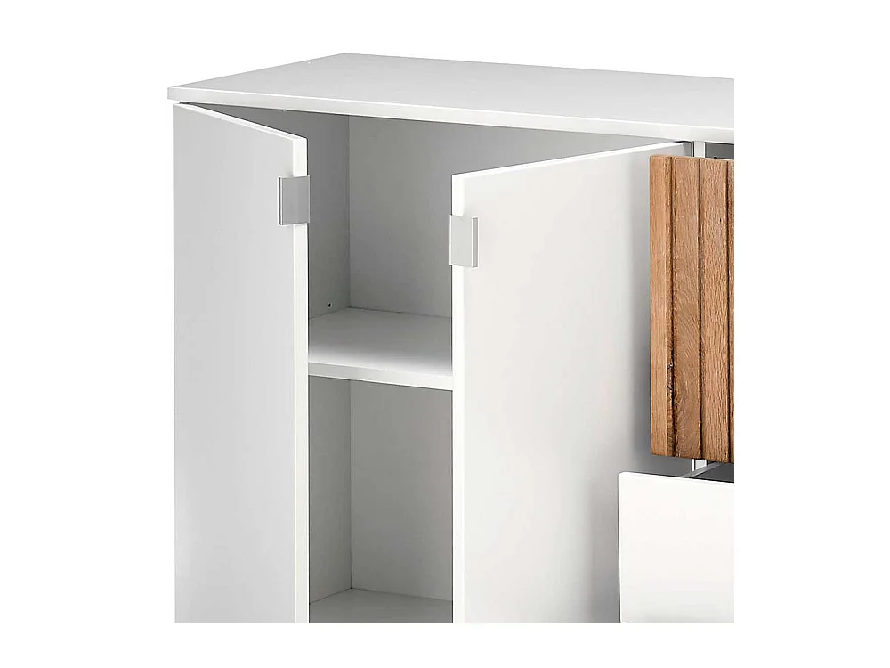 Sidebord in modernem Design Eiche Bianco und Weiß