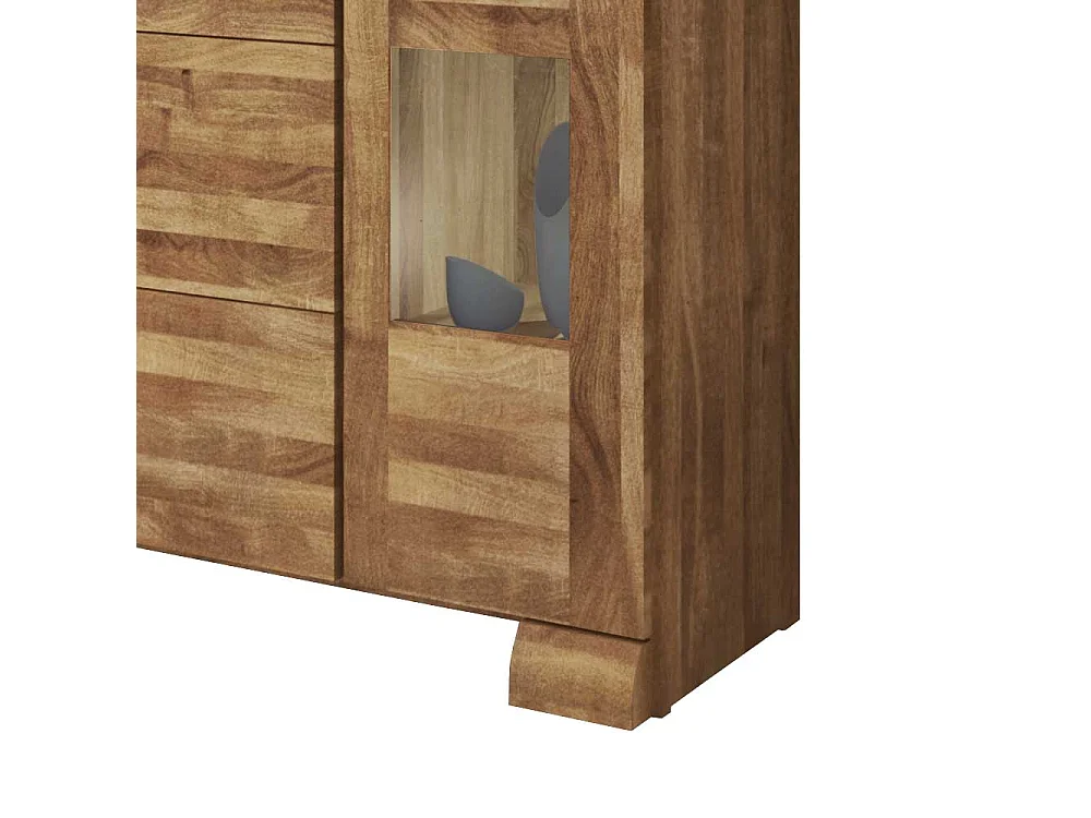 Anrichte aus Wildeiche Massivholz Glas