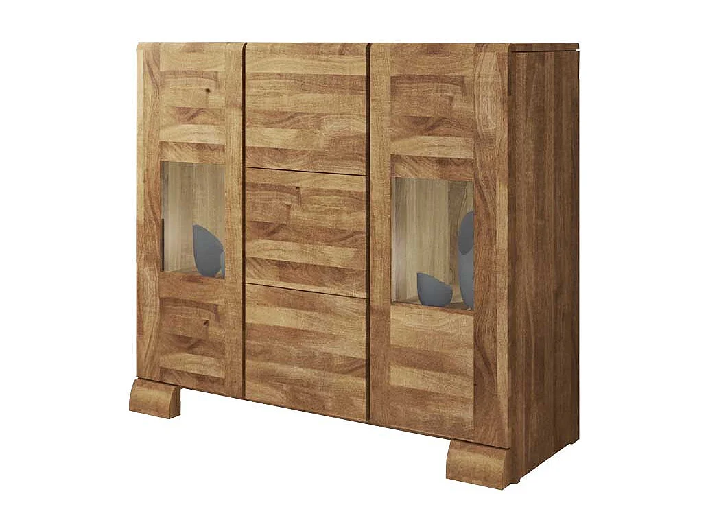 Anrichte aus Wildeiche Massivholz Glas