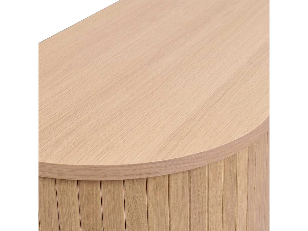 Skandi Stil Sideboard in Eiche White Wash Vierfußgestell aus Metall