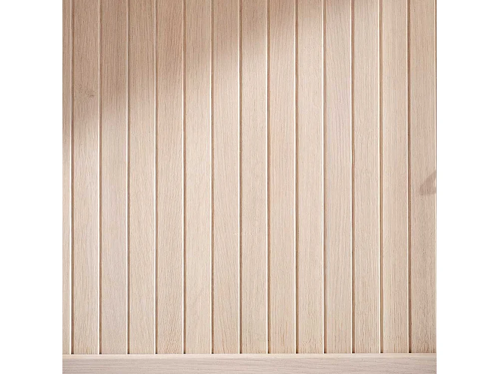 Skandi Stil Sideboard in Eiche White Wash Vierfußgestell aus Metall