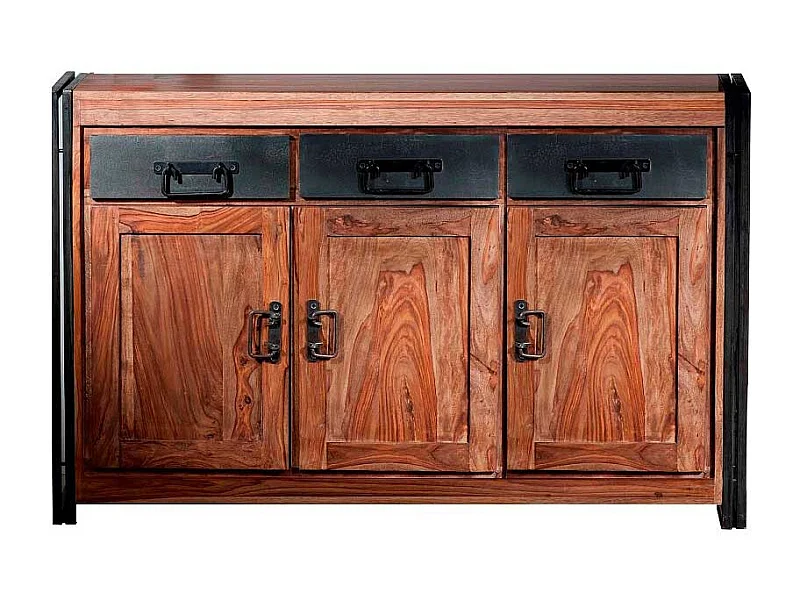 Massivholz Sideboard aus Sheeshamholz Altmetall