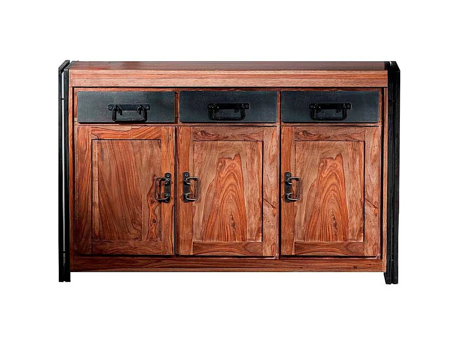 Massivholz Sideboard aus Sheeshamholz Altmetall