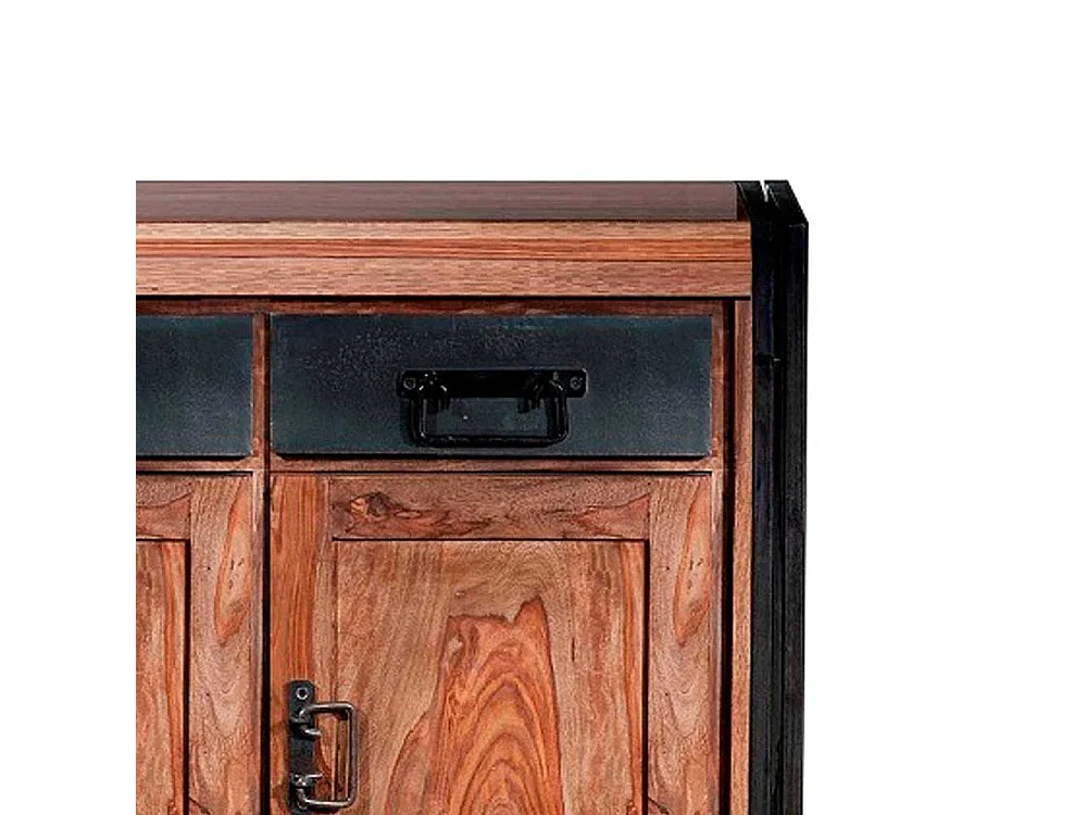 Massivholz Sideboard aus Sheeshamholz Altmetall