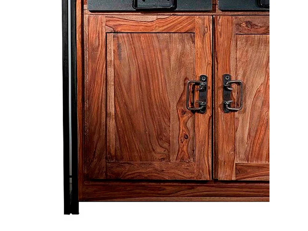 Massivholz Sideboard aus Sheeshamholz Altmetall