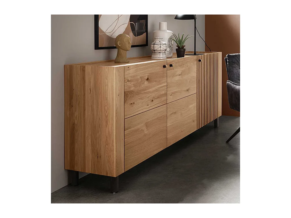 Esszimmersideboard aus Wildeiche Massivholz Skandi Design