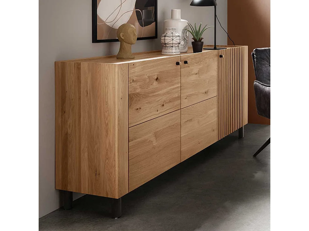 Esszimmersideboard aus Wildeiche Massivholz Skandi Design