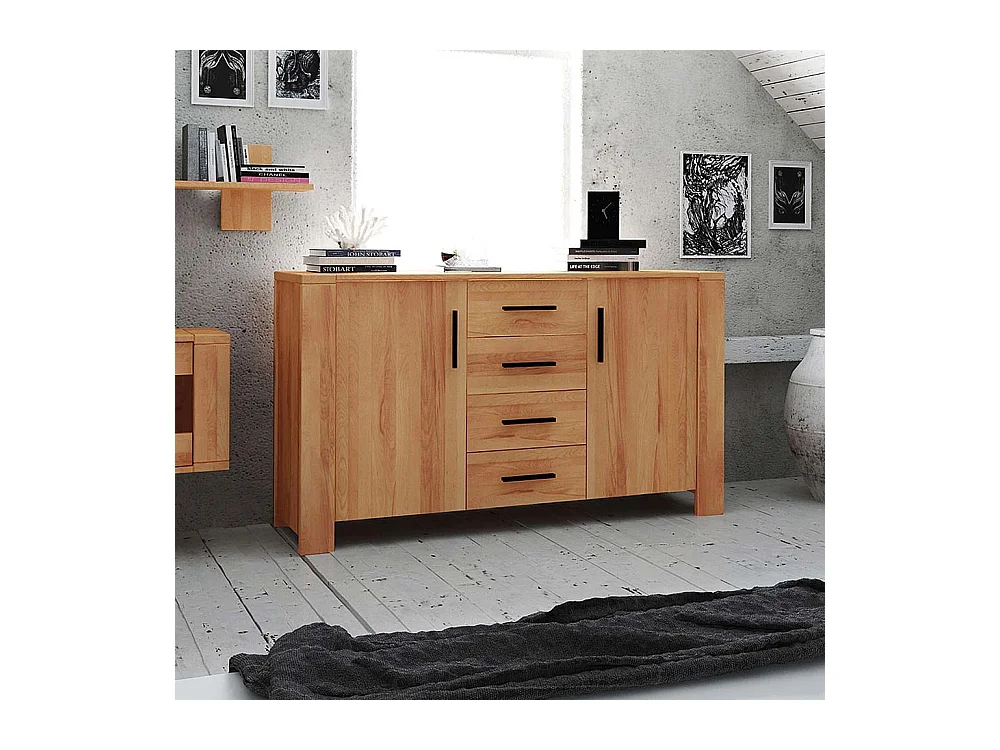 Wohnzimmer Sideboard aus Kernbuche massiv geölt