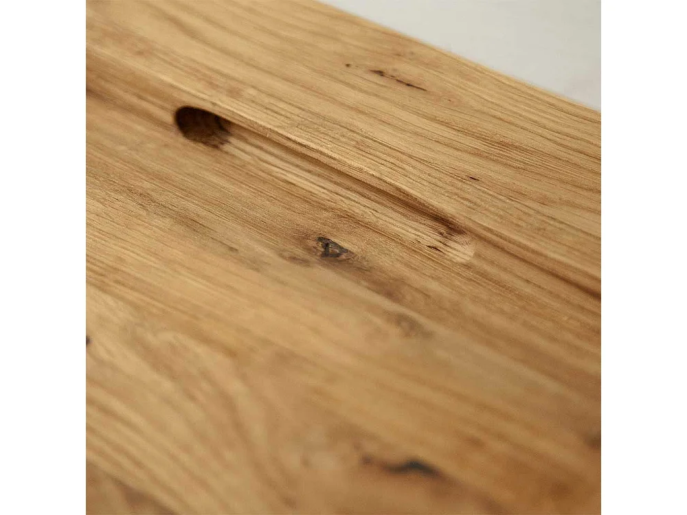 Sidebord aus Wildeiche Massivholz und Stahl Loft Design