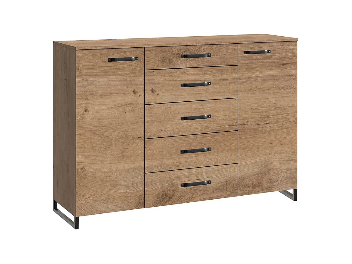 Industriestil Sideboard mit f�nf Schubladen B�gelgestell