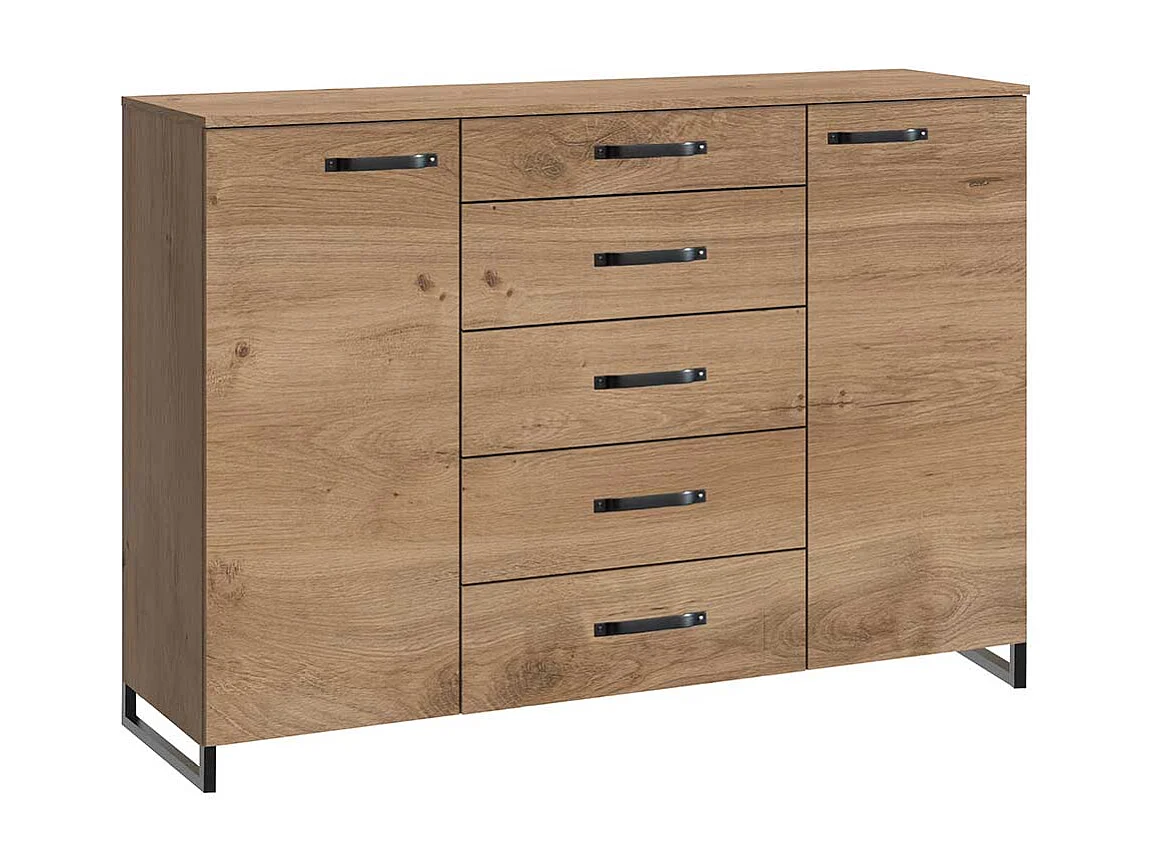 Industriestil Sideboard mit fünf Schubladen Bügelgestell