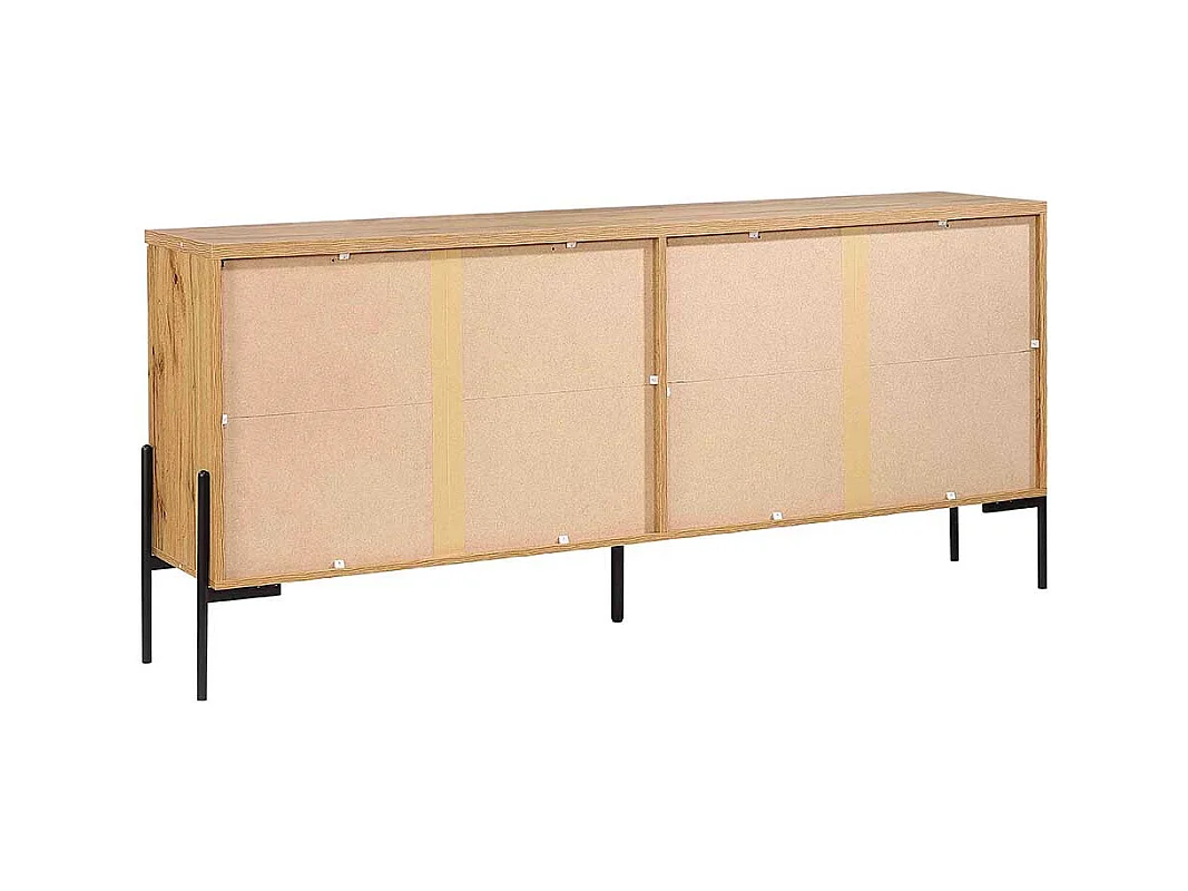 Sideboard Wohnzimmerkommode mit Drehtüren in Eichefarben