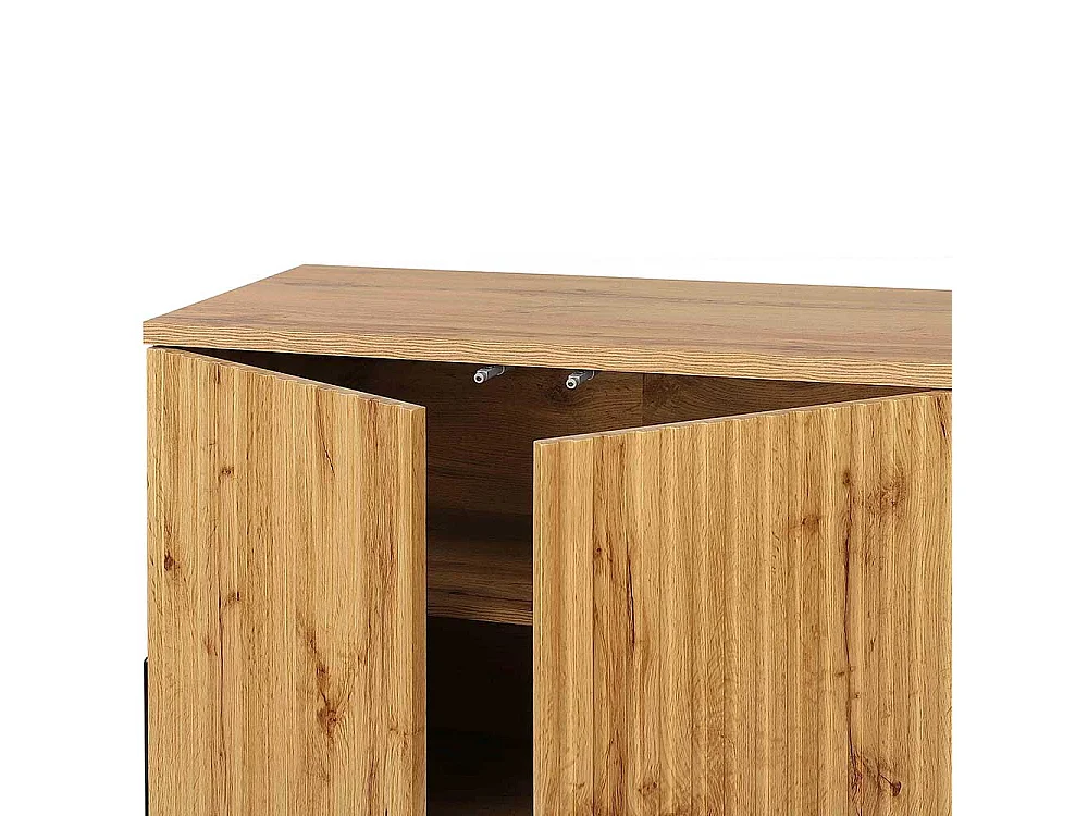 Sideboard Wohnzimmerkommode mit Drehtüren in Eichefarben