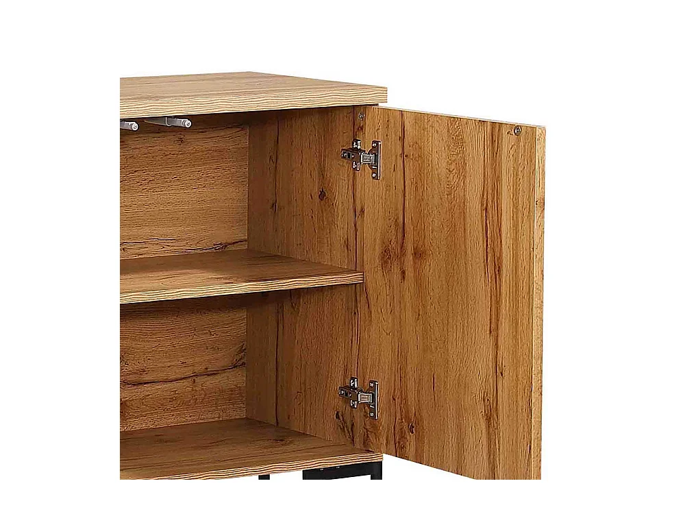 Sideboard Wohnzimmerkommode mit Drehtüren in Eichefarben