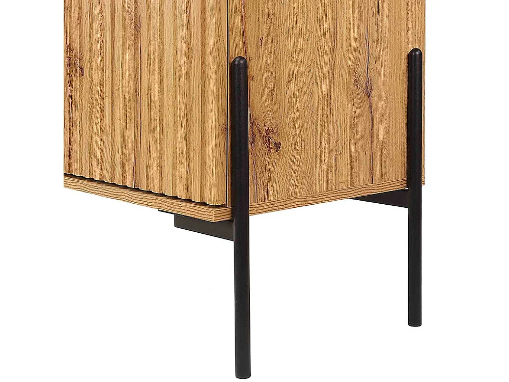 Sideboard Wohnzimmerkommode mit Drehtüren in Eichefarben