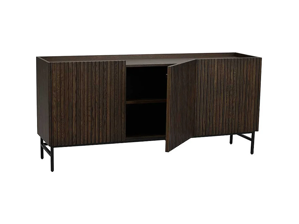 Braunes Sideboard in modernem Design Vierfußgestell aus Metall