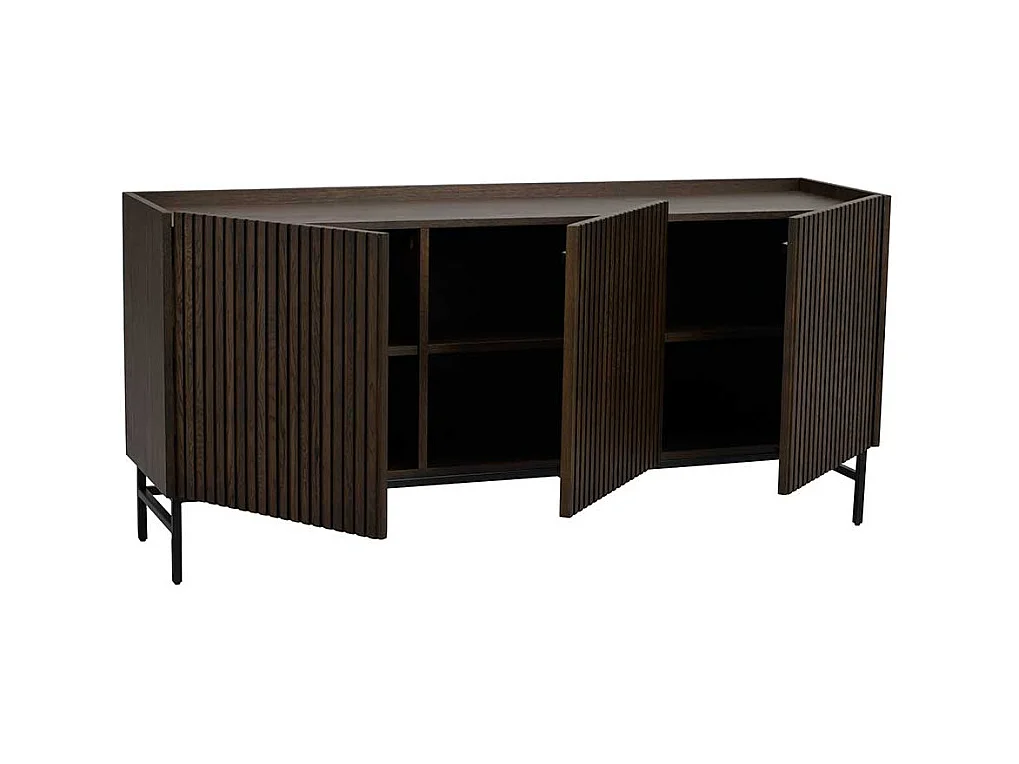 Braunes Sideboard in modernem Design Vierfußgestell aus Metall
