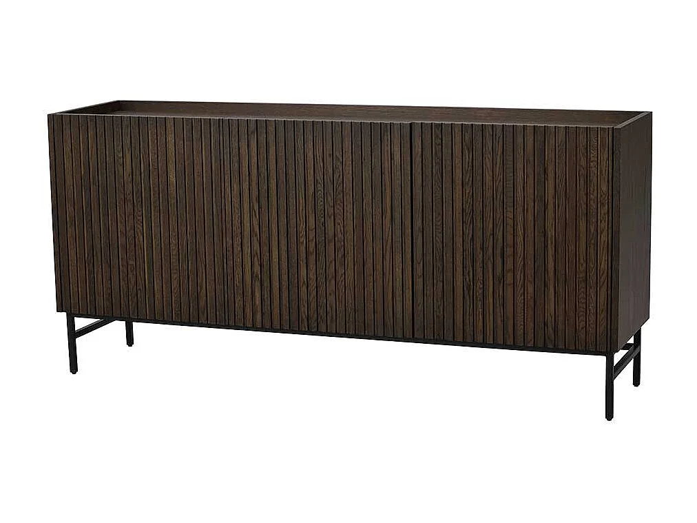 Braunes Sideboard in modernem Design Vierfußgestell aus Metall
