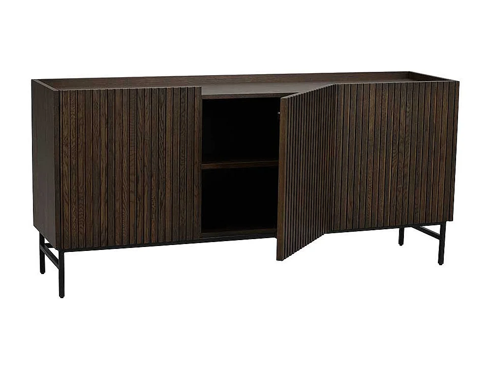 Braunes Sideboard in modernem Design Vierfußgestell aus Metall