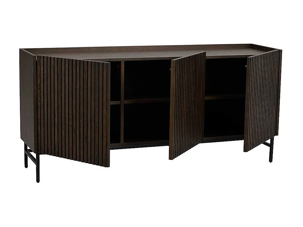 Braunes Sideboard in modernem Design Vierfußgestell aus Metall