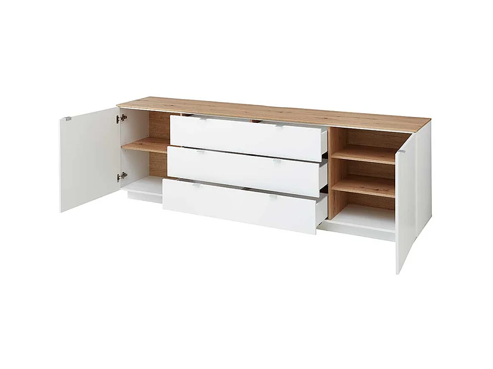 Weißes XL Sideboard 240 cm breit - 77 cm hoch modernem Design