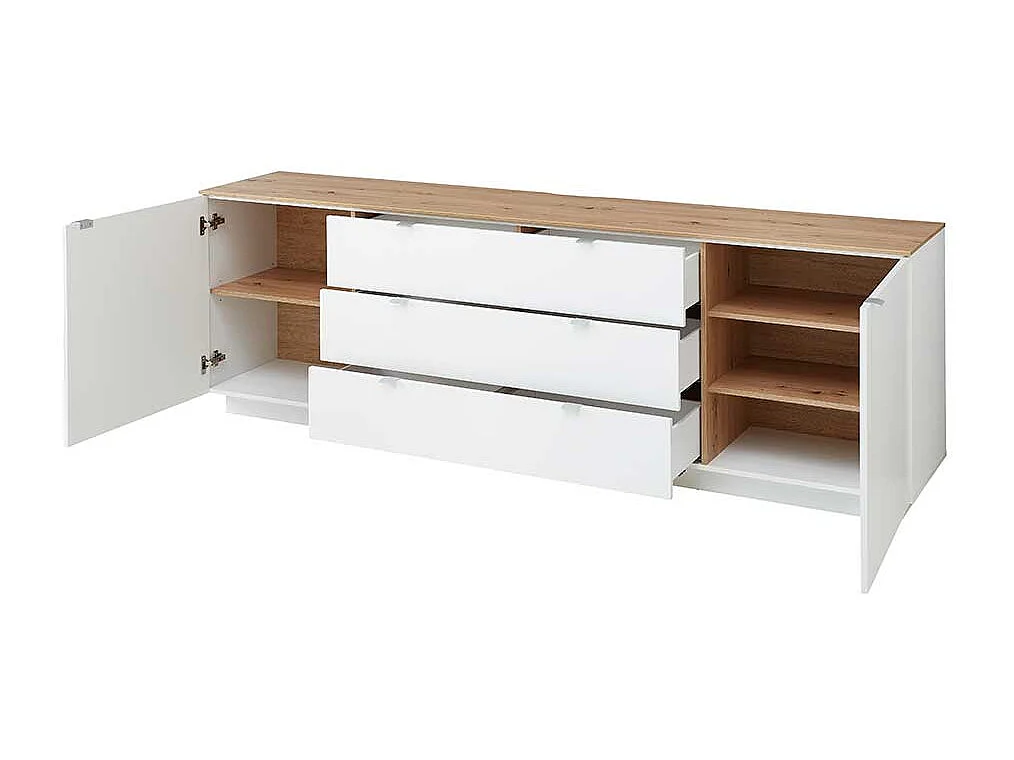 Weißes XL Sideboard 240 cm breit - 77 cm hoch modernem Design