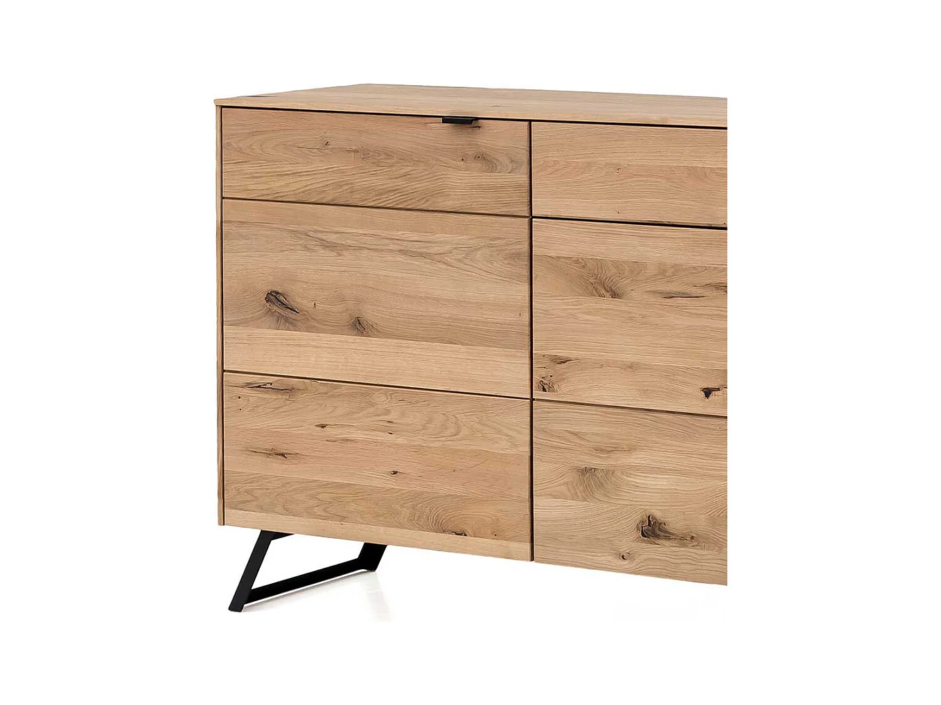 Wohnzimmer Sideboard aus Wildeiche Massivholz 3-türig